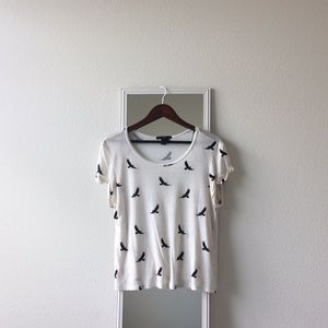 Forever 21 | Crewneck Short Folded Sleeve Blouse